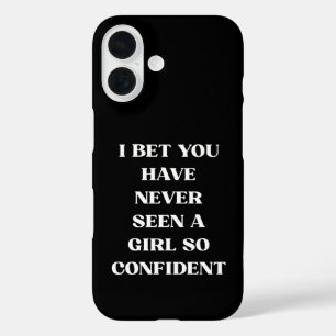 Confident Girl Quote Black Quote, Feminist iPhone 16 Case