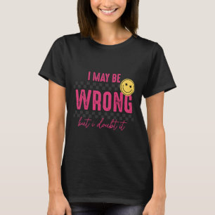 Confident Humor Art Checkerboard T-Shirt