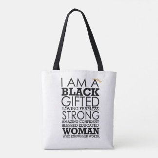 Confident in Blackness  2 sided and contrasting Tote Bag
