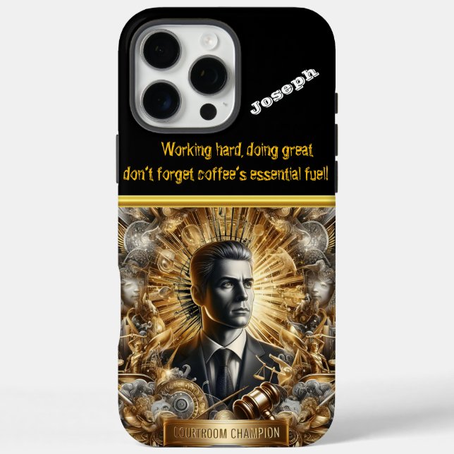 Confident Lawyer Commands the Courtroom Case-Mate iPhone Case (Back)