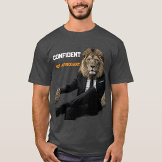 Confident Lion in a Suit T-Shirt