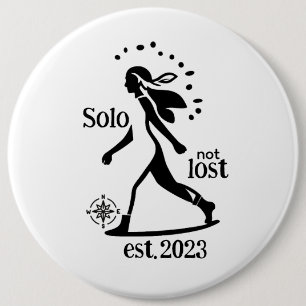Confident Solo Traveler Statement 6 Cm Round Badge