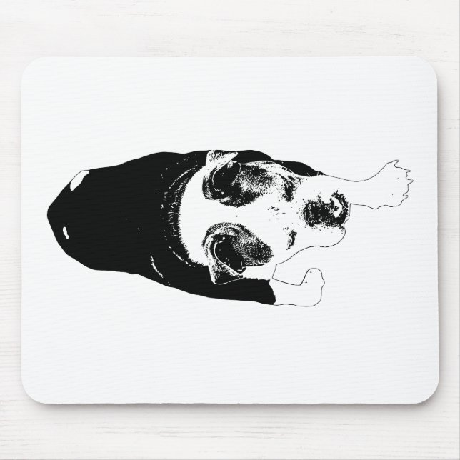 Confident Walk Dog Sharpens Creative Winter Desk Mouse Pad (Front)