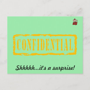 Confidential birthday surprise party invitation