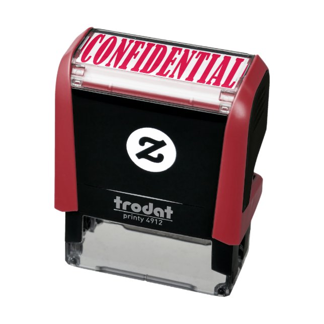 Confidential Business Office Framed Simple Word Self-inking Stamp (Product)