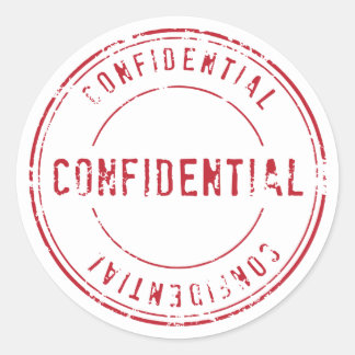 Confidential Classic Round Sticker