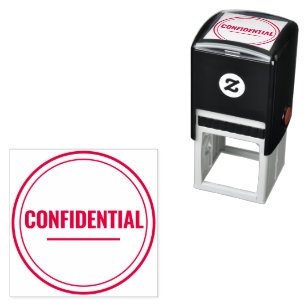 Confidential file clean elegant round seal self-inking stamp