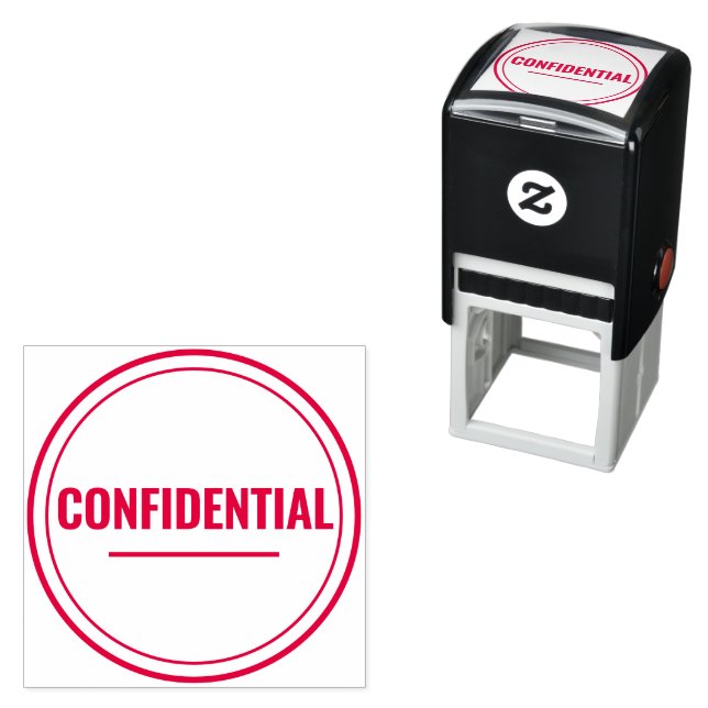 Confidential file clean elegant round seal self-inking stamp (In Situ)
