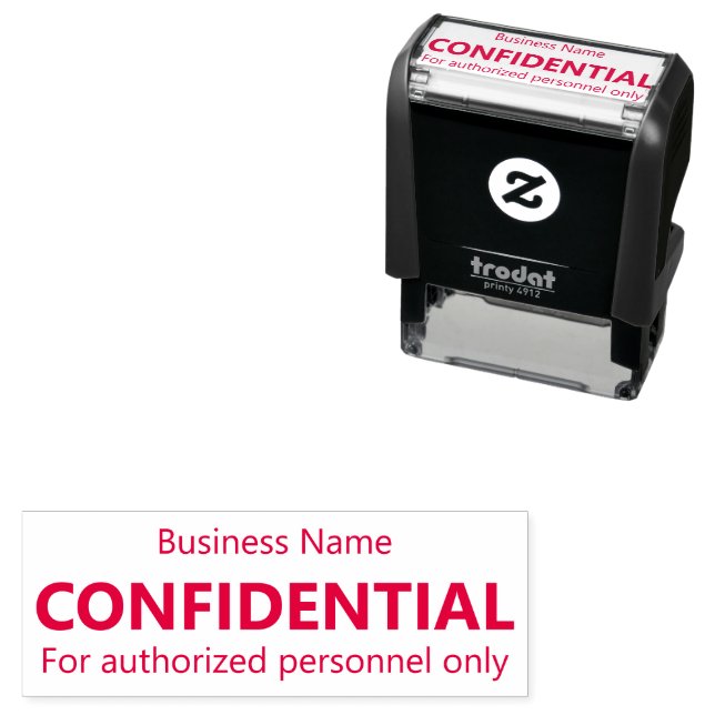 Confidential For Authorised Personnel Only Self-inking Stamp (In Situ)