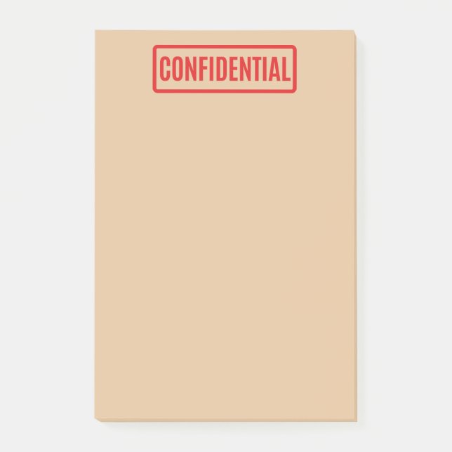Confidential Post-it Notes (Front)