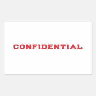 Confidential Rectangular Sticker