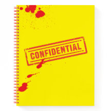 Confidential Stamped blood splatter Journal 