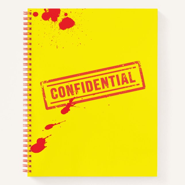 Confidential Stamped blood splatter Journal  (Front)