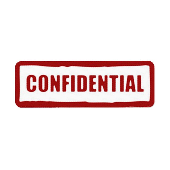 Confidential Stickers (Front)