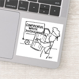 Confidential waste disposal cartoon