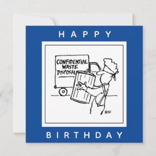 Confidential Waste Disposal Cartoon Card
