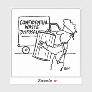 Confidential Waste Disposal Cartoon - Funny