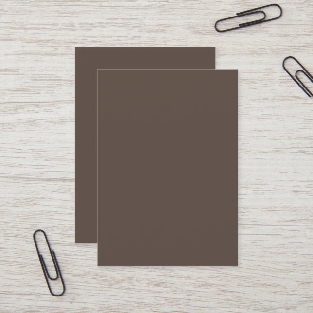 Confidently Against a Stylish Brown Wall Business Card (Front/Back In Situ)