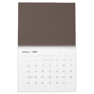 Confidently Against a Stylish Brown Wall Calendar