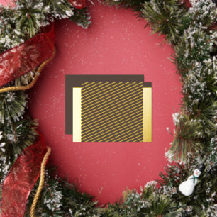 Confidently Against a Stylish Brown Wall Foil Holiday Postcard