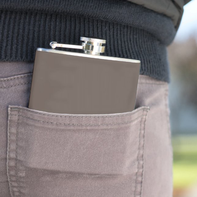 Confidently Against a Stylish Brown Wall Hip Flask (In Situ)