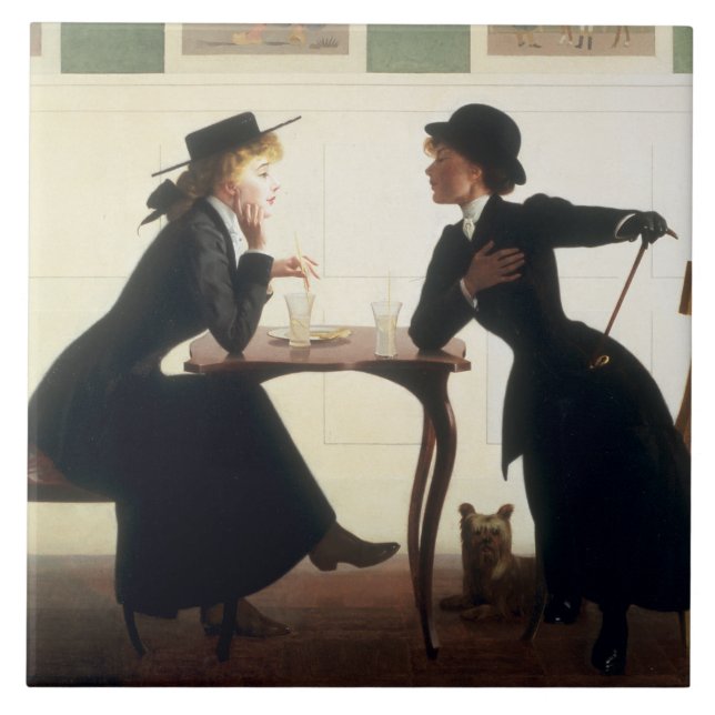 Confides by Harry Watrous Poster Ceramic Tile (Front)