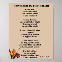CONFINED IN THIS CHAIR poem