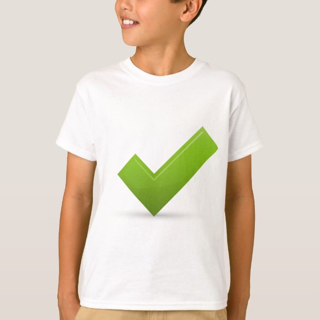 confirm-679245 GREEN CHECK MARK CORRECT SYMBOL LOG T-Shirt (Front)
