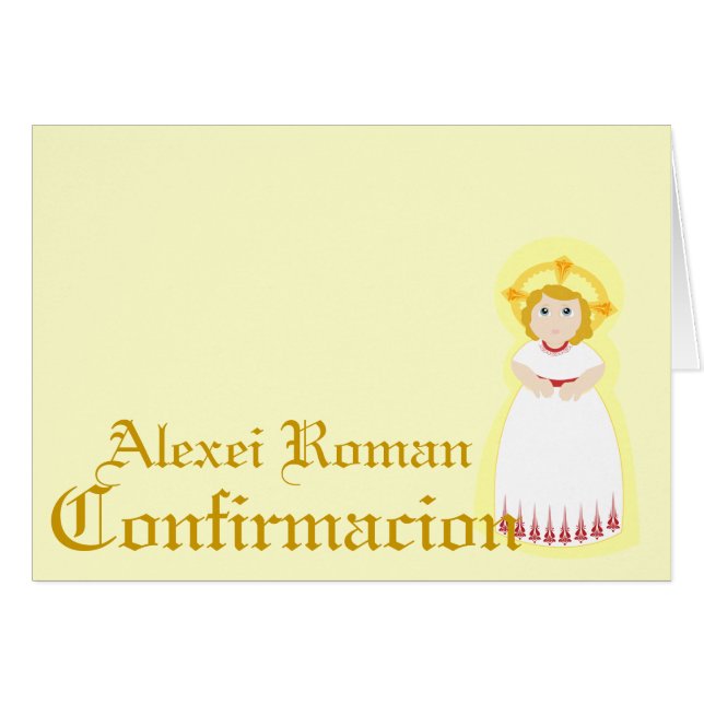 "Confirmacion"-Customise (Front Horizontal)