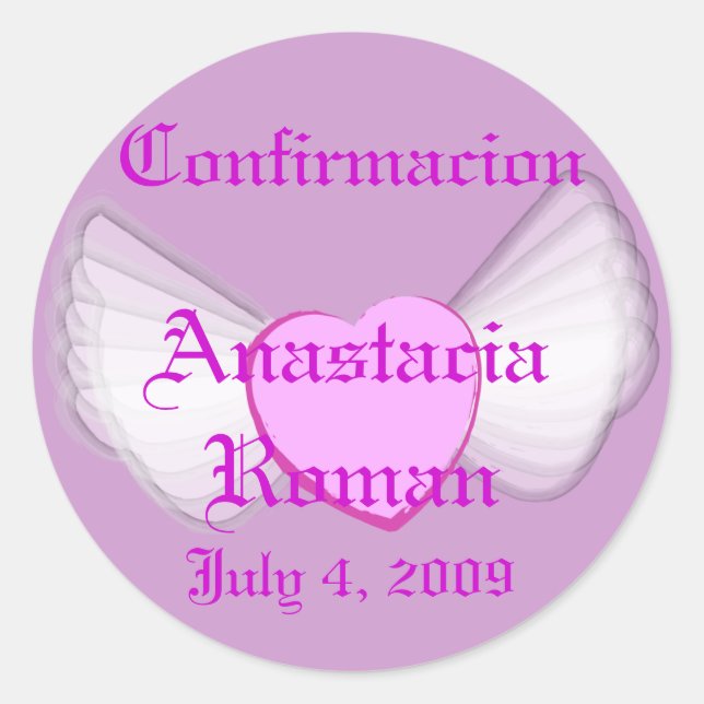 "Confirmacion" Sticker-Customise Classic Round Sticker (Front)