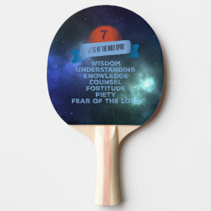 Confirmation 7 Gifts of the Holy Spirit Ping Pong Paddle