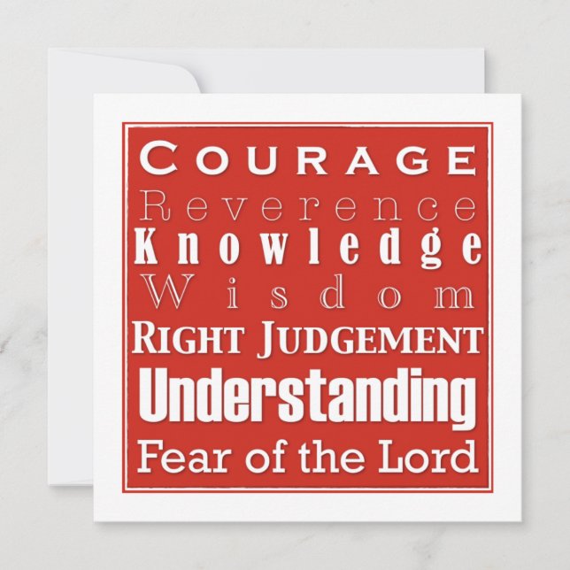 Confirmation Announcement Invitation (Front)