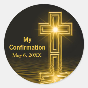 Confirmation Artistic Cross Spiritual Stickers