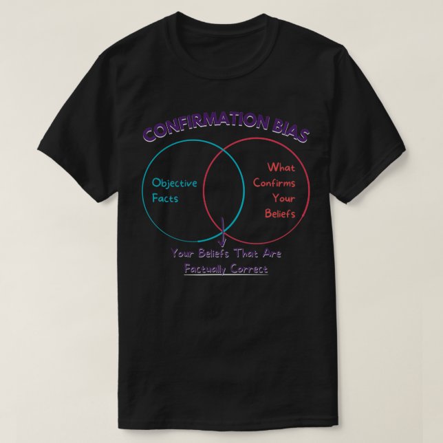 Confirmation Bias Science T-Shirt (Design Front)