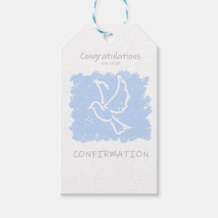 Confirmation - blue gift tags
