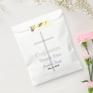 Confirmation Boy Blue Thank You Favour Bags
