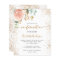 Confirmation eucalyptus pink floral invitation