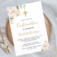 Confirmation eucalyptus white floral