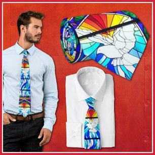 Confirmation Holy Ghost Spirit Stained Glass Tie