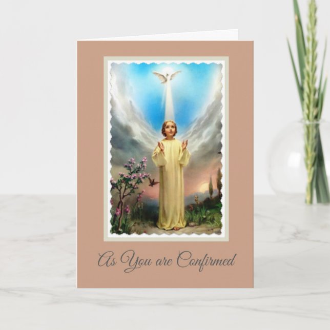 Confirmation Holy Spirit Christ Child Jesus Card (Front)