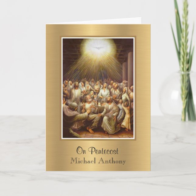 Confirmation Holy Spirit Pentecost Virgin Mary  Card (Front)