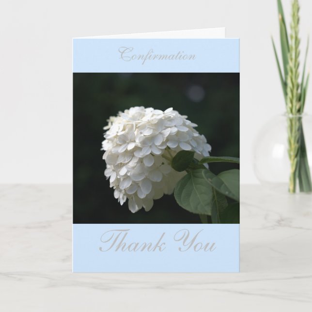 Confirmation Insert Child's Photo Thank You Card (Front)
