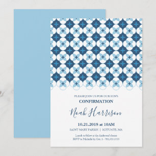 Confirmation Invitation - Boy's Custom Invite