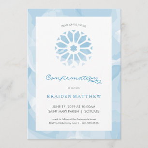 Confirmation Invitation, Boys Religious Invite