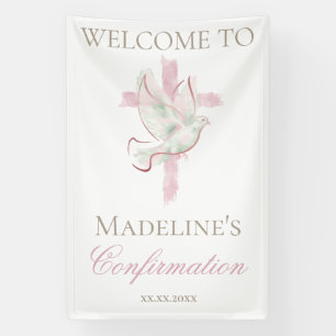 Confirmation pink cross banner