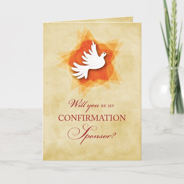 Confirmation Sponsor, Dove, Invitation Request (Front)