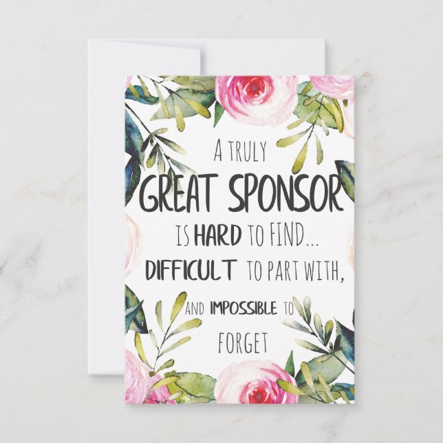 Confirmation Sponsor Gift Truly Great sponsor (Front)