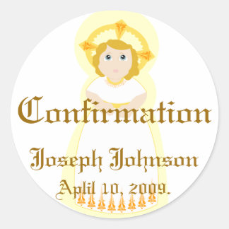 Confirmation Sticker-Customise Classic Round Sticker