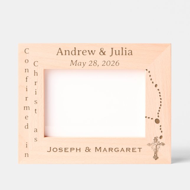 Confirmed Together Personalised Engraved Frame (Front)