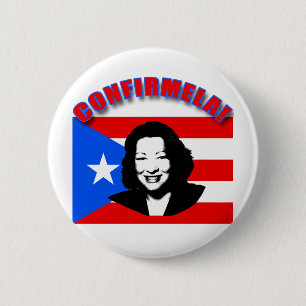 CONFIRMELA Con Bandera de Puerto Rico 6 Cm Round Badge